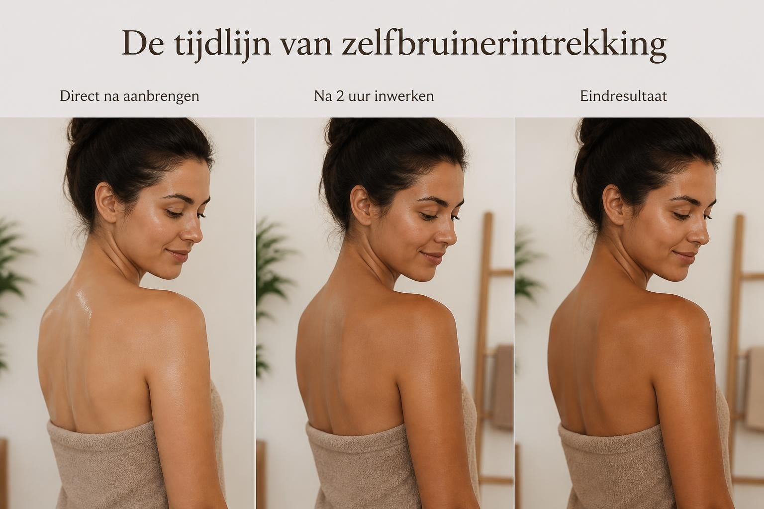Hoe lang zelfbruiner laten intrekken voor een egale teint