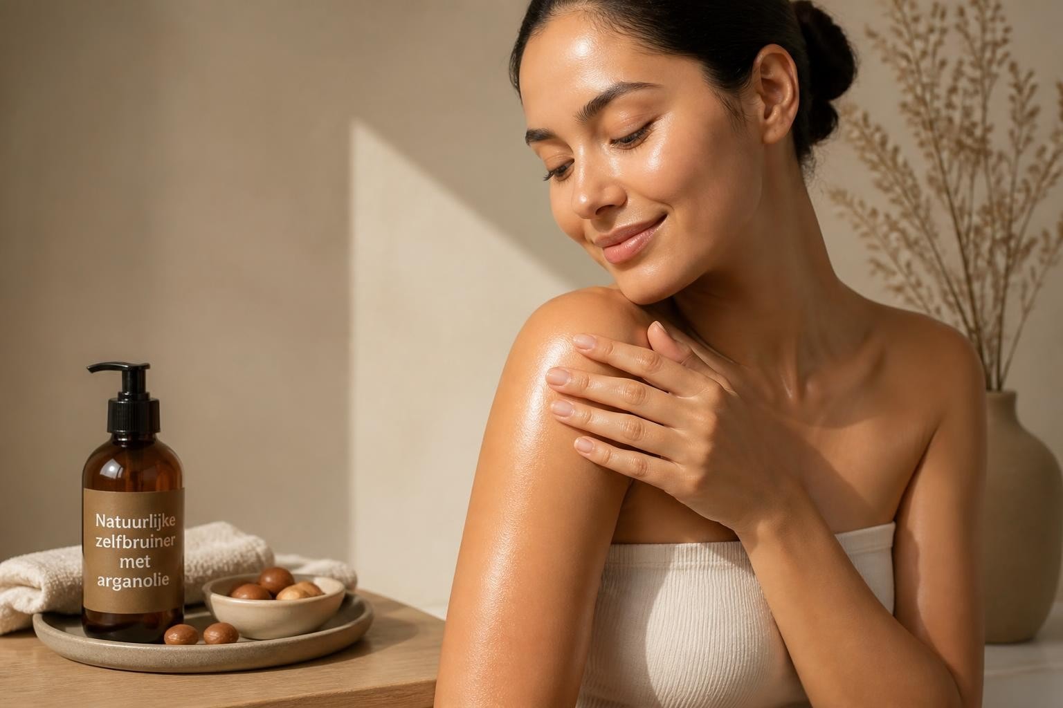 Zelfbruiner lotion met arganolie voor een gezonde glow