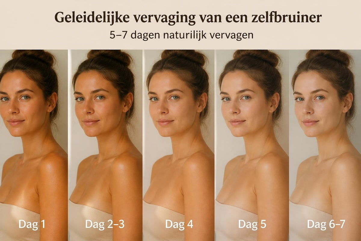 Zelfbruiner die geleidelijk vervaagt: zo blijft je glow mooi