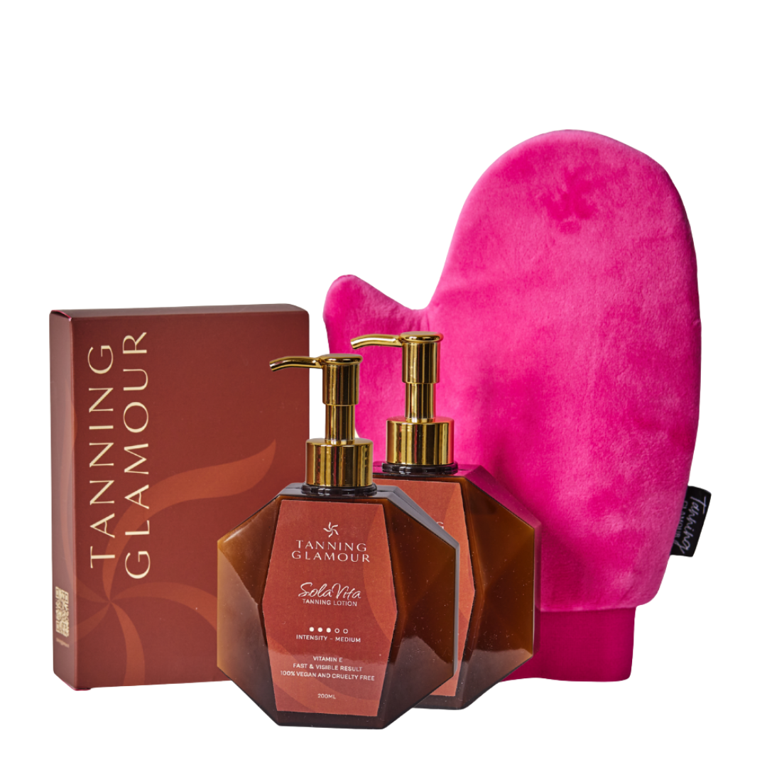SolaVita Zelfbruiner DUO Set (2× Lotion + Handschoen)