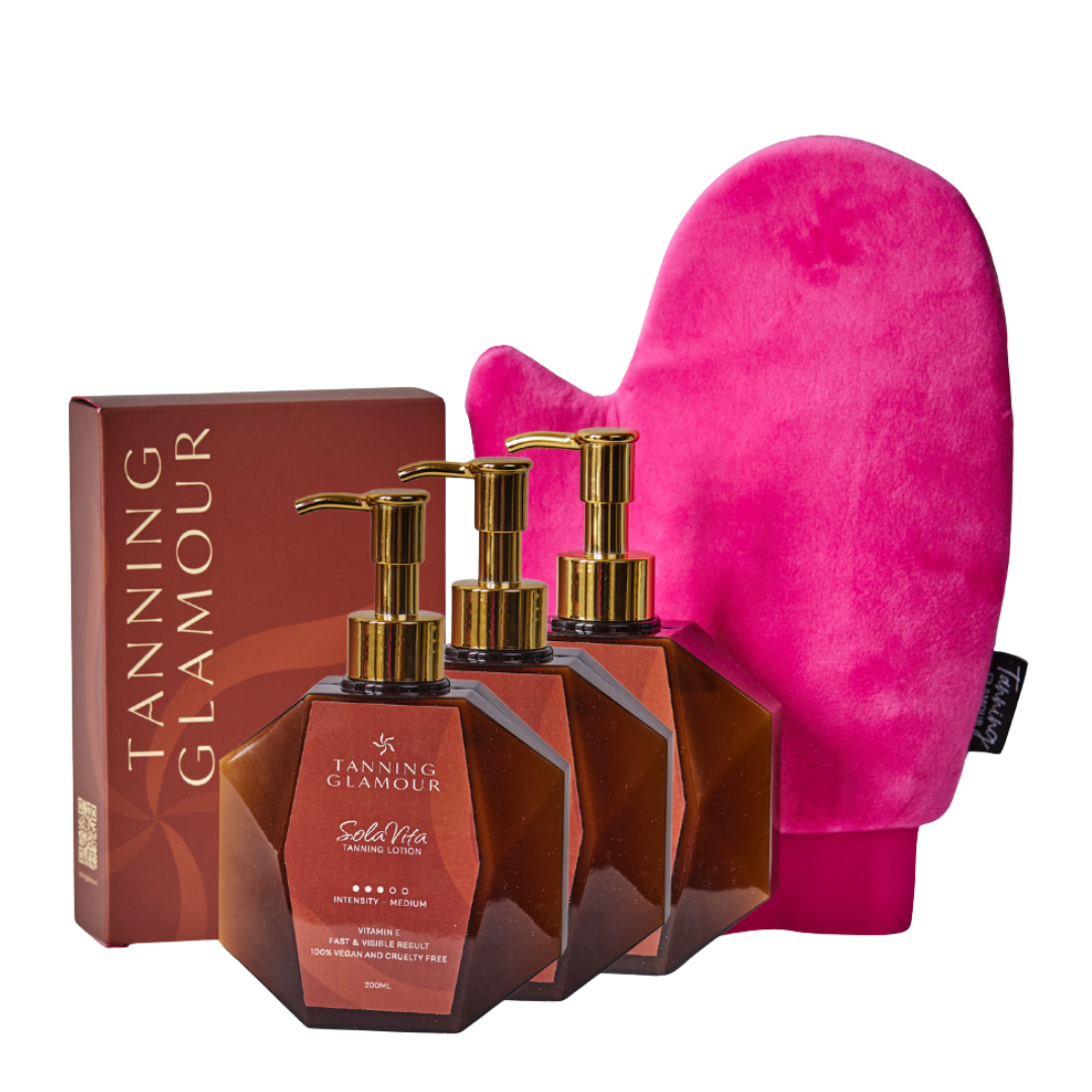 SolaVita Zelfbruiner TRIO Set (3× Lotion + Handschoen)