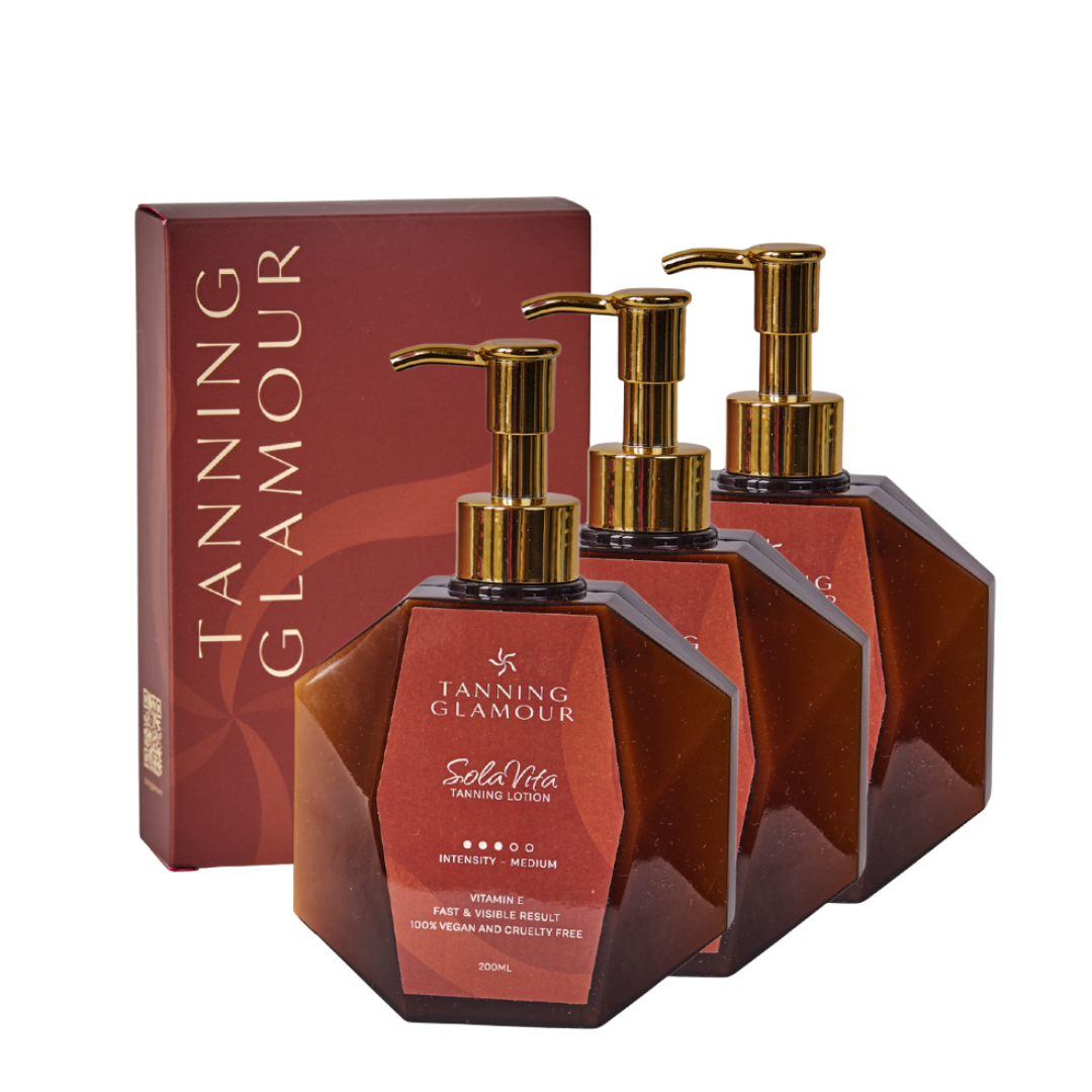 SolaVita Zelfbruiner TRIO Set (3× Lotion + Handschoen)