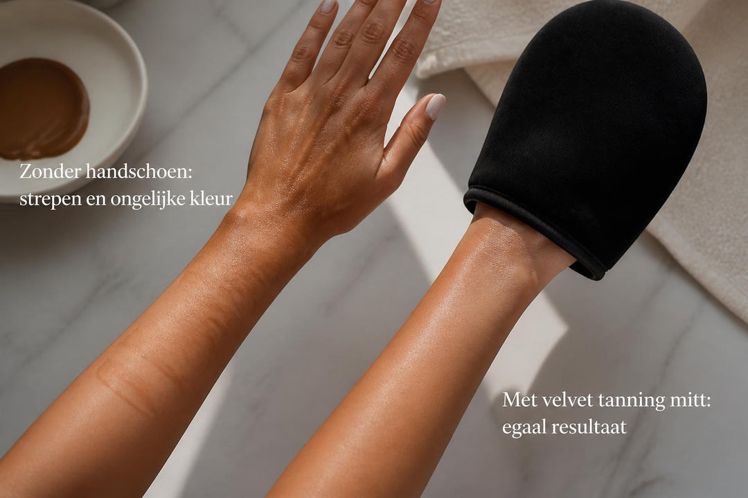 Handschoen voor zelfbruiner: het geheime wapen voor een egale glow