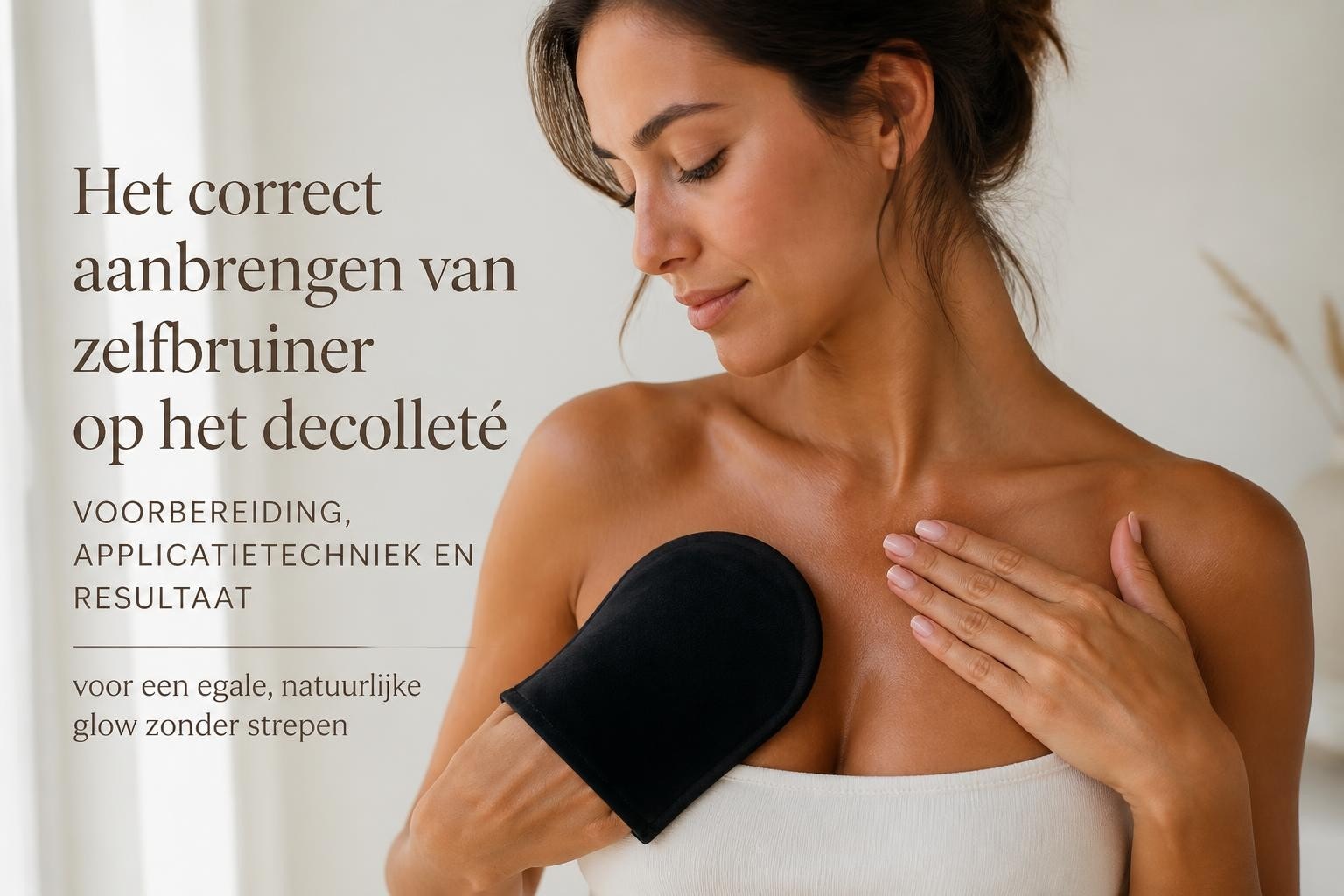 Zelfbruiner decolleté aanbrengen: stappenplan voor een egale glow