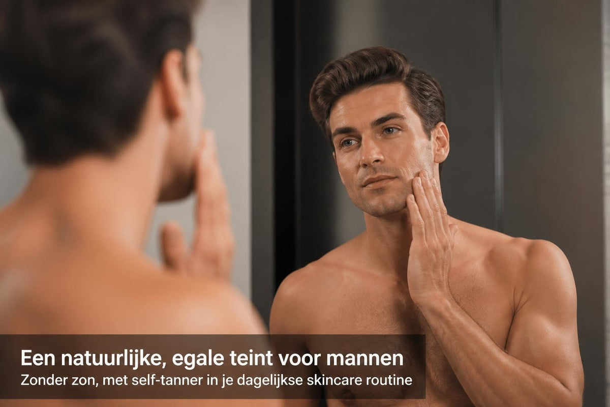 Zelfbruiner man gezicht: natuurlijke teint zonder zon