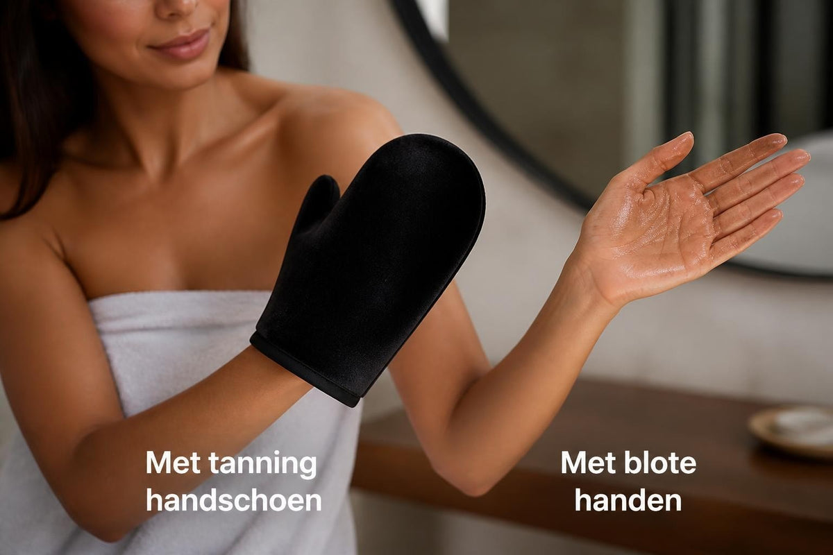 Zelfbruiner aanbrengen met handschoen of handen: wat werkt?