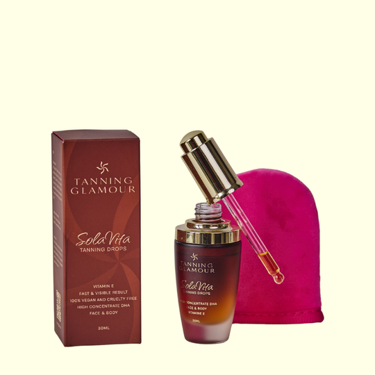 SolaVita Tanning Drops met Vitamine E - 30ml en Mini Handschoen