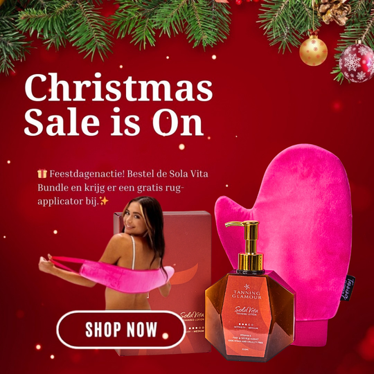 Tanning Glamour Complete Self-Tanner Bundle (Lotion + Glove) 