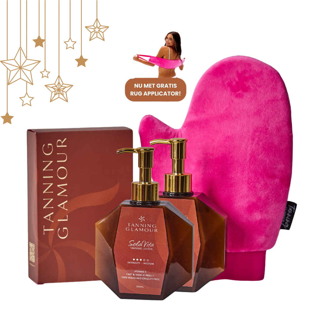 Tanning Glamour Complete Zelfbruiner DUO Bundle (2xLotion + Handschoen)