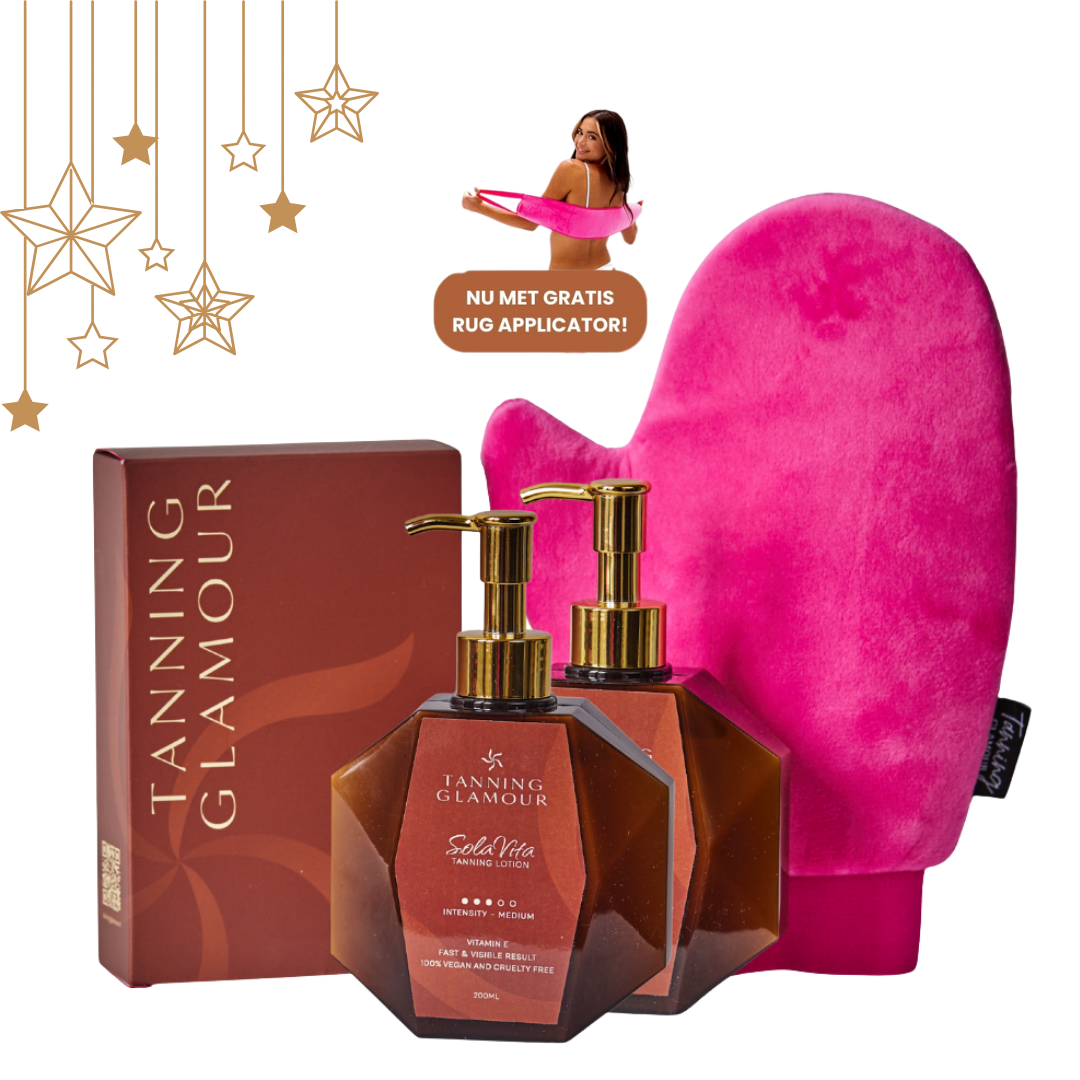 Tanning Glamour Complete Zelfbruiner DUO Bundle (2xLotion + Handschoen)