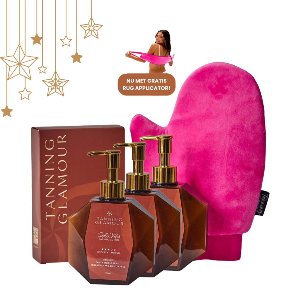 Tanning Glamour Complete Zelfbruiner TRIO Bundle (3xLotion + Handschoen)