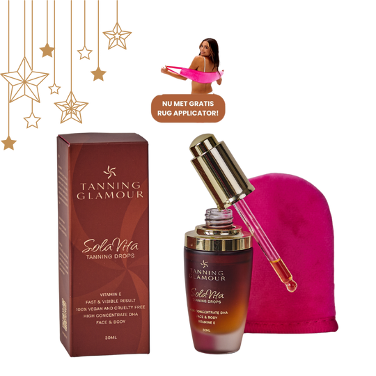 SolaVita Zelfbruiner Drops met Vitamine E + Mini Handschoen
