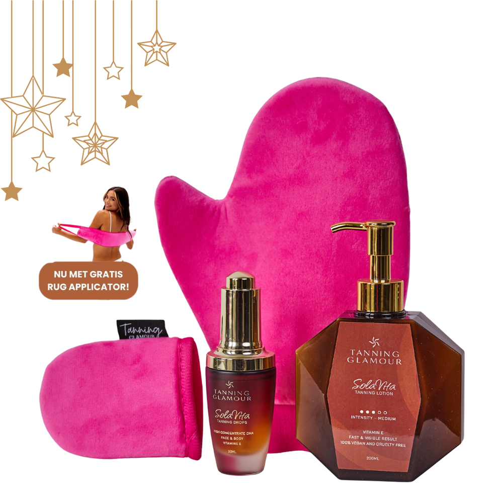 Tanning Glamour Ultimate Zelfbruiner Bundle (Lotion, Drops + Handschoenen)