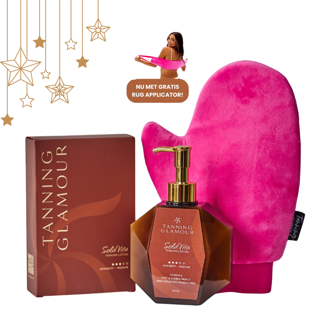 Tanning Glamour Complete Self-Tanner Bundle (Lotion + Glove) 