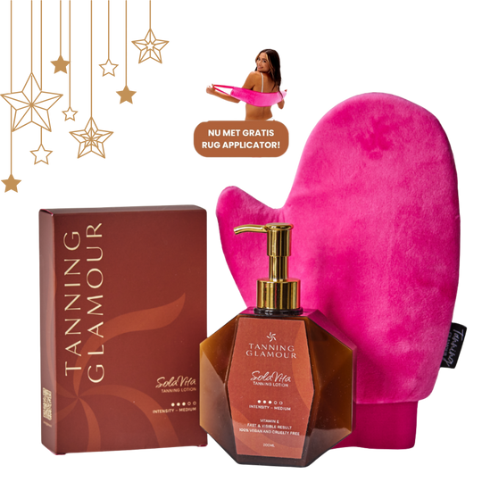 Tanning Glamour Complete Self-Tanner Bundle (Lotion + Glove) 