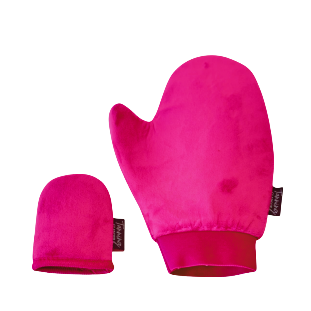 Luxe Velvet Tanning Handschoen en Mini Handschoen
