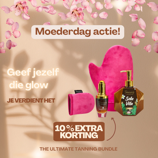 The Ultimate Tanning Bundle Lotion, Drops, Handschoen en Mini Handschoen